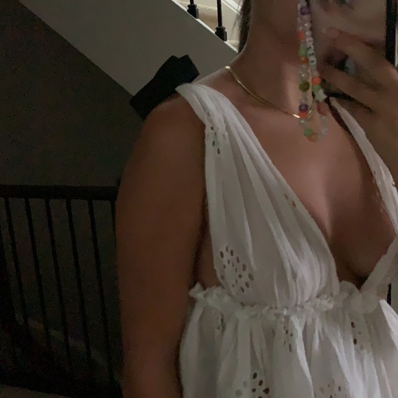 Zara White Peplum-Style Blouse - Picture 2 of 4